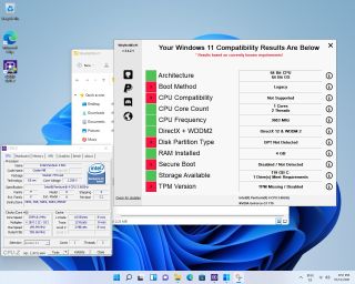 A screengrab of Windows 11 running on an intel Pentium 4 661 CPU from 2006.