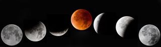 Moon, Nature, Celestial event, Atmosphere, Lunar eclipse, Astronomical object, Atmospheric phenomenon, Sky, Orange, Eclipse,