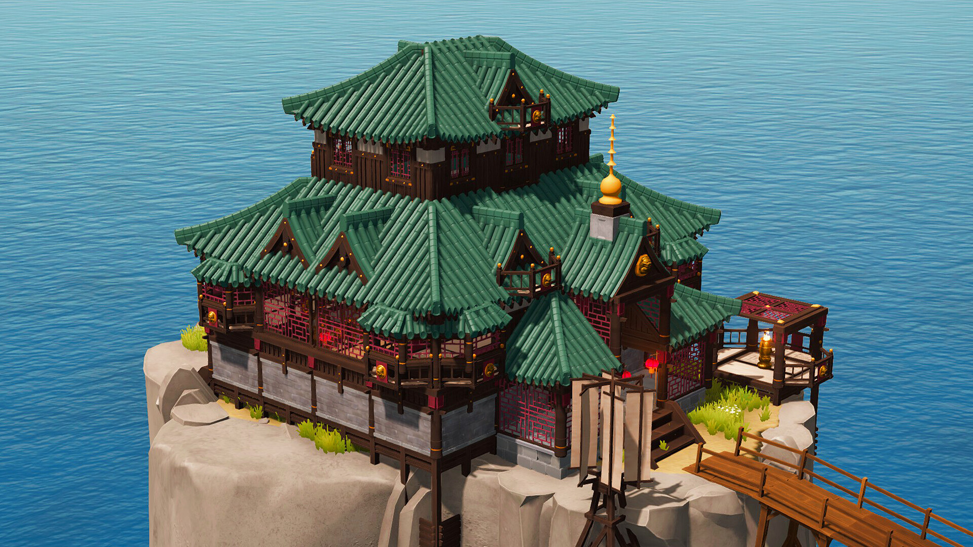 Beautiful pagoda constructed in Len's Island