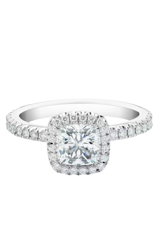 Aura Cushion-Cut Diamond Ring