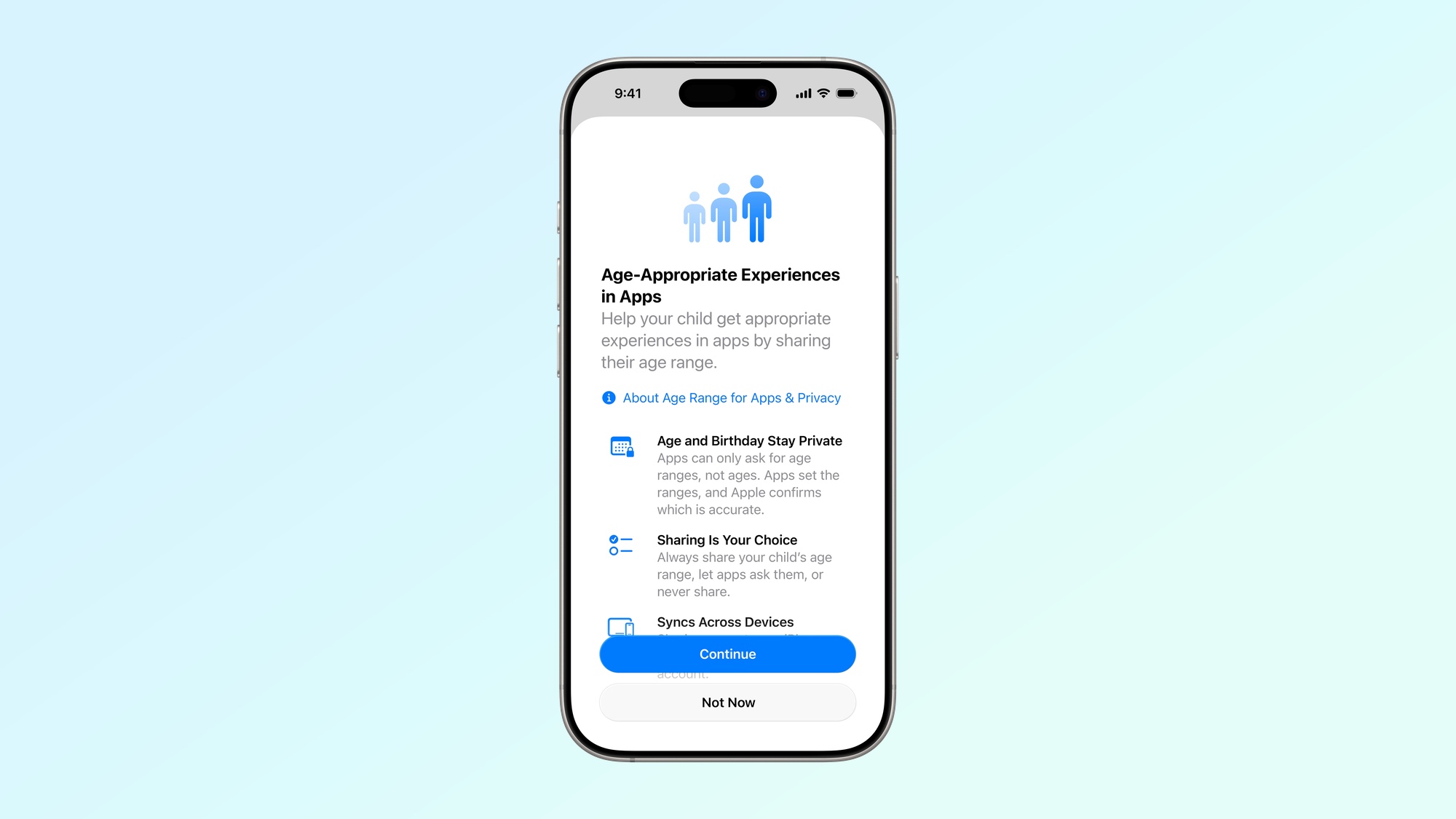 parental controls in Child Accounts on iPhone