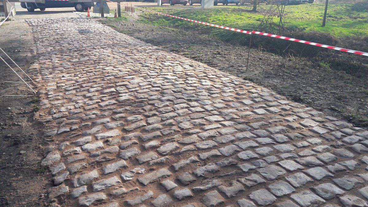 The cobblestones of the Forest of Arenberg after a clean up and the adding of mortar in the gaps
