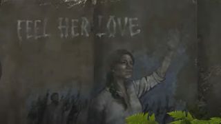 A mural of the Seraphite Prophet in The Last of Us Part 2.