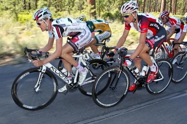 Matt Crane (UnitedHealthcare-Maxxis) leads the break on the way to Sisters.