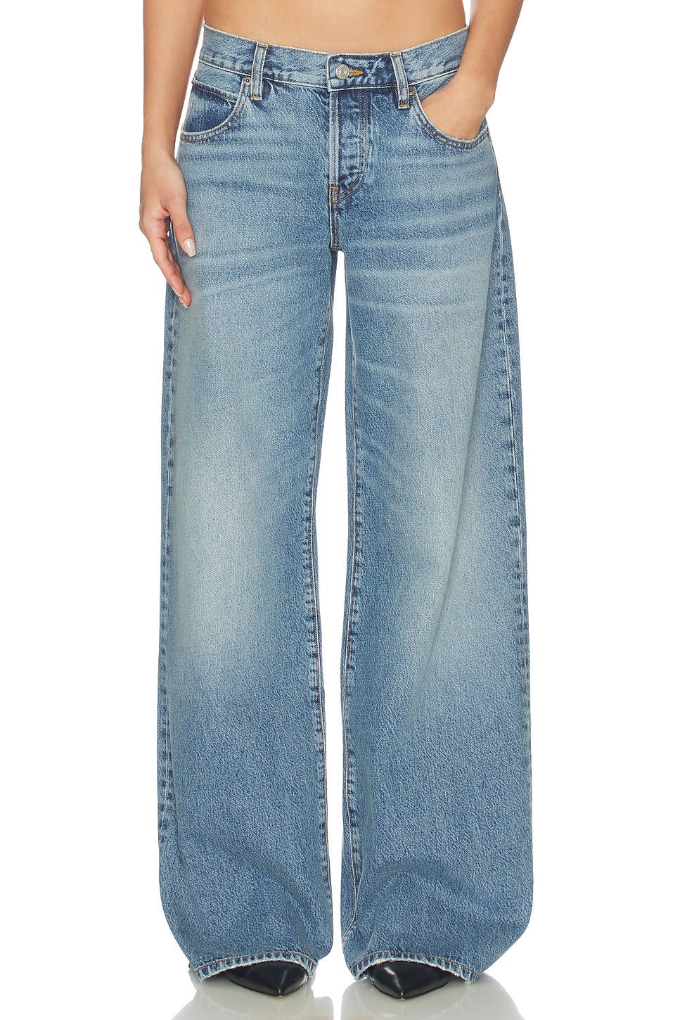 X Alexandra Leclerc the Leo Low Rise Baggy Jean