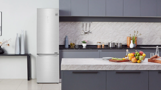 The LG GBB92STAXP Fridge Freezer's DoorCooling + feature cools food 32% faster and more evenly