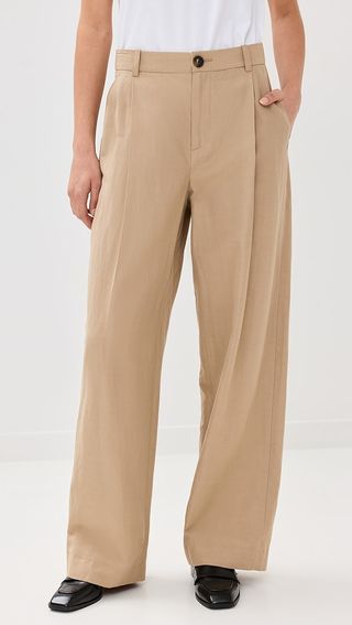 Vince High Waisted Casual Tailored Wide Leg Pants