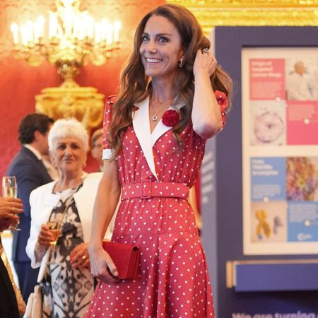 Princess Kate wearing a red dress