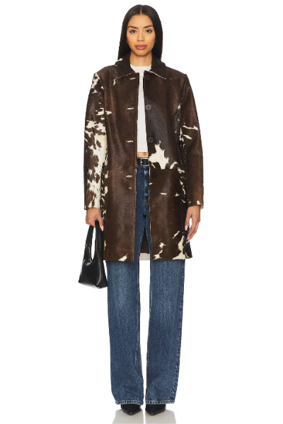 LAMARQUE, X Revolve Kendrick Calf Hair Long Coat (Was $895)