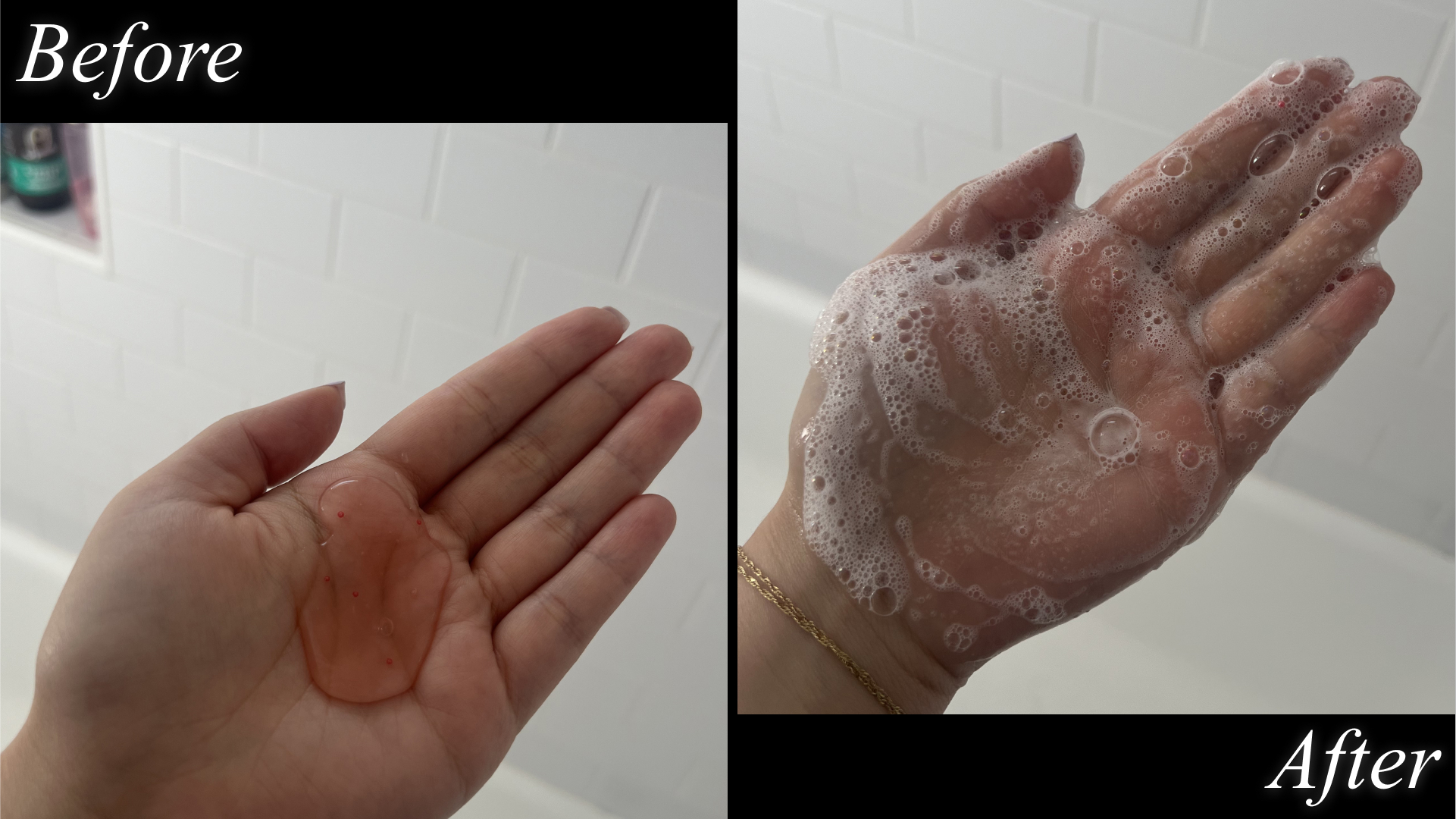before and after sudsing neutrogena body clear pink grapefruit wash