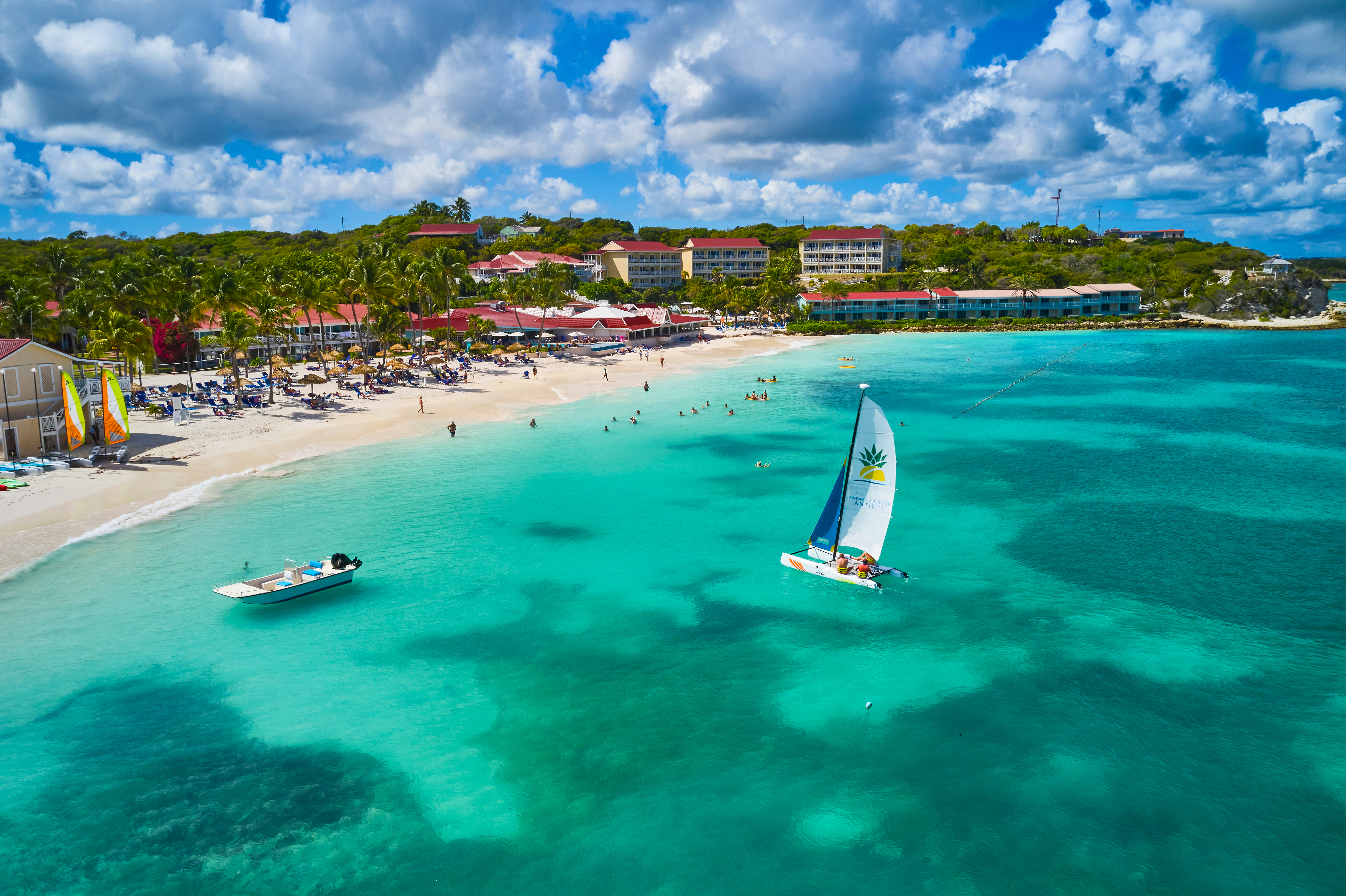 An aerial view of Pineapple Beach Club Antigua.