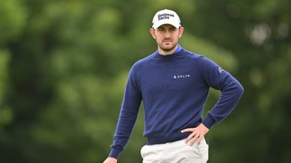 Patrick Cantlay looks on during a PGA Tour event