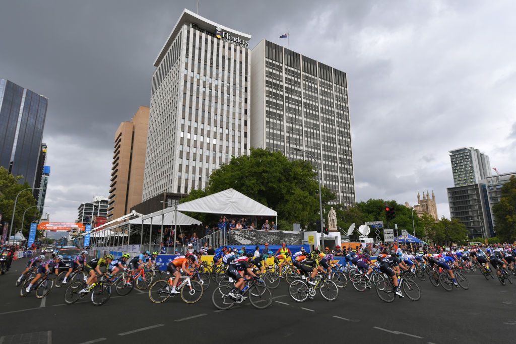 There were grey skies over the 2020 Women's Tour Down Under