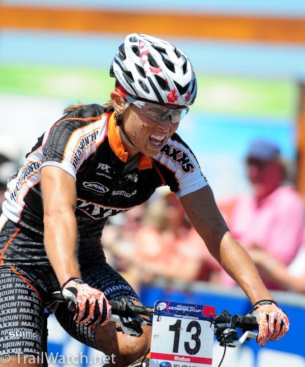 Marie-Helene Premont (Maxxis-Rocky Mountain) just behind Pendrel to take second place