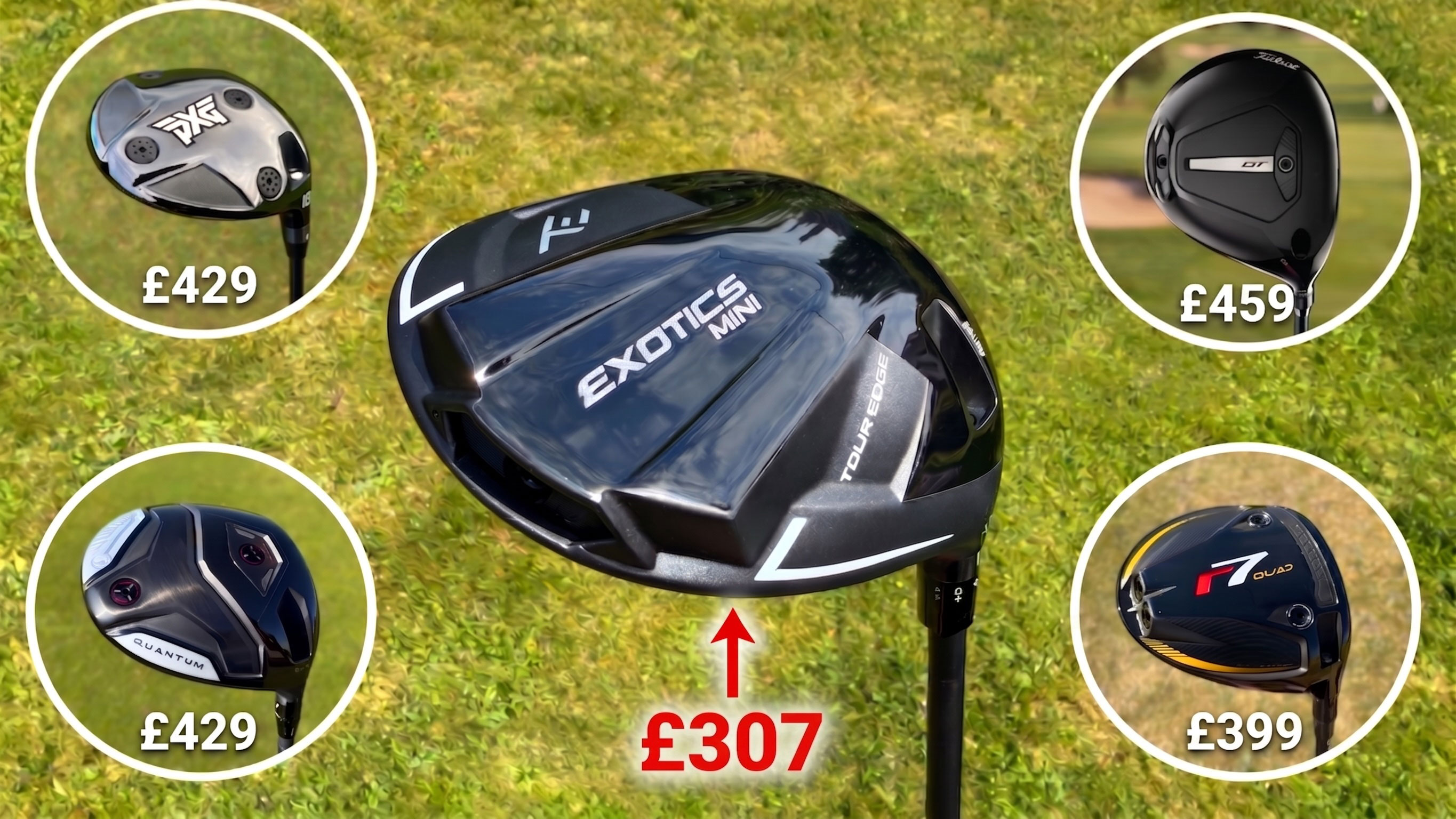 Photo of the Tour Edge Exotics Mini Driver among its competitors showing prices