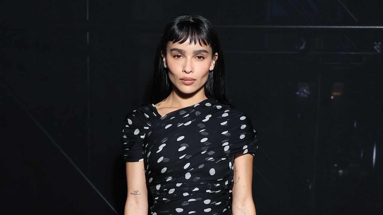 Zoe Kravitz with micro bangs