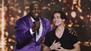 Terry Crews and Aidan Bryant in AGT All Stars