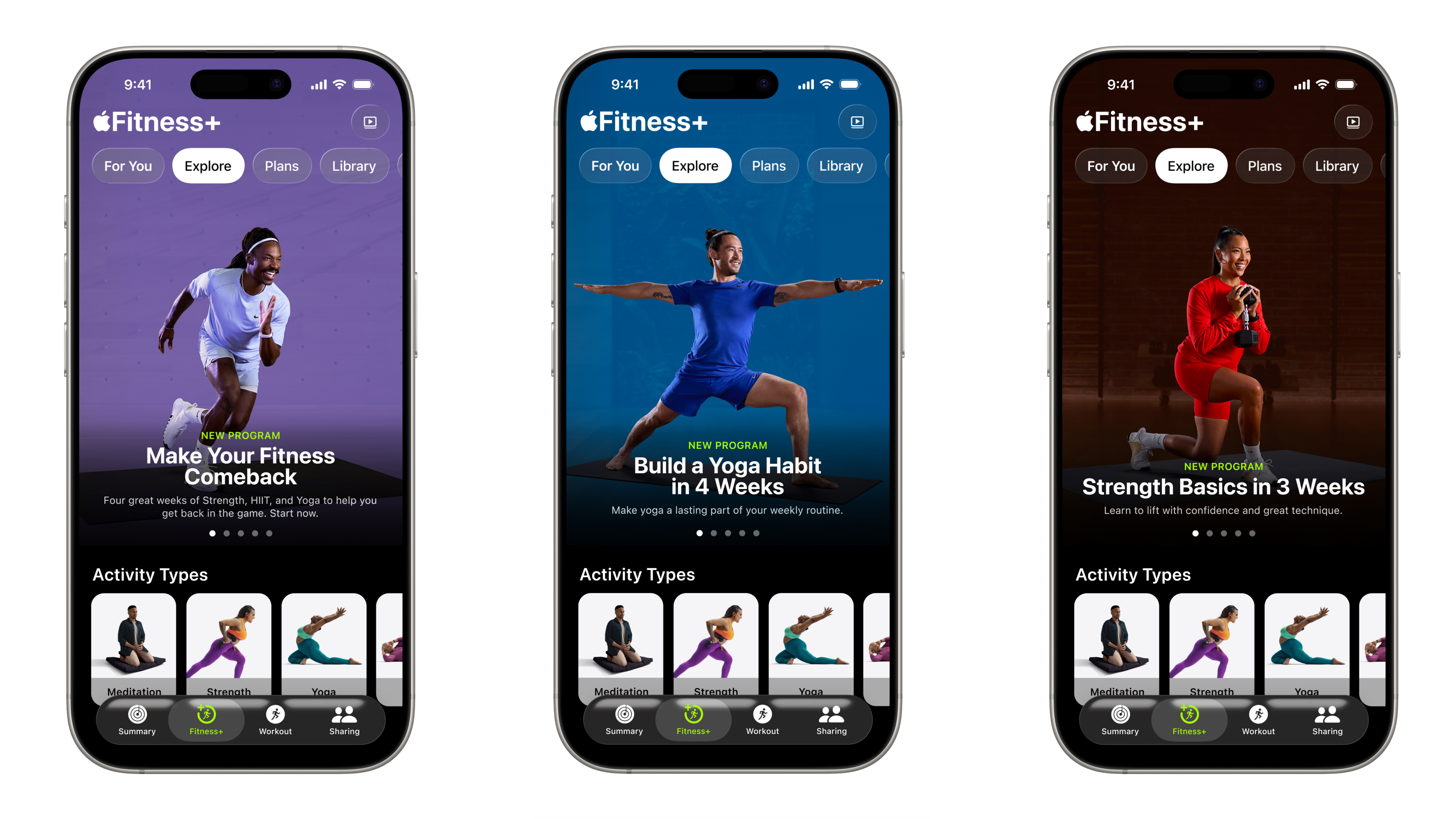 Apple Fitness+ new workout programs