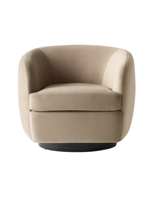 Performance Velvet Swivel Chair