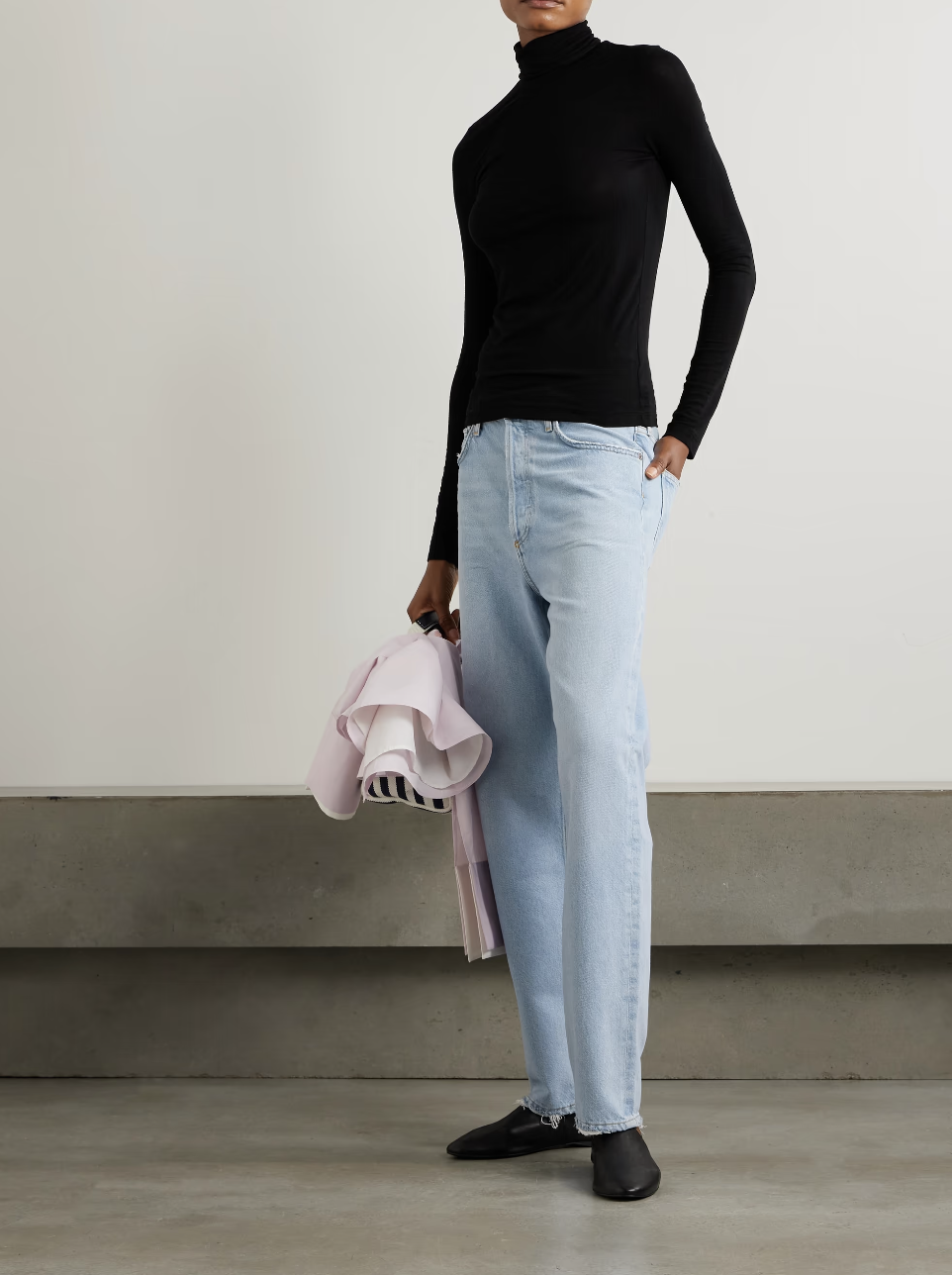 AGOLDE, Pascale stretch-Lyocell turtleneck top