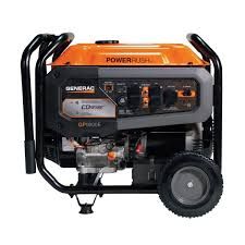 A black and orange portable generator