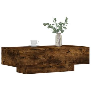 Coffee Table Smoked Oak 100x49.5x31 Cm Engineered Wood