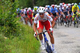 LLEX MONTSJURA FRANCE JULY 31 Alexandre Geniez of France and Team Total Direct Energie attacks during the 33rd Tour de lAin 2021 Stage 3 a 125km stage from Izernore to Llex MontsJura 900m tourdelain on July 31 2021 in Llex MontsJura France Photo by Luc ClaessenGetty Images