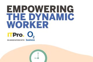 Empowering the dynamic worker - words against a white background with a green clock - whitepaper from O2