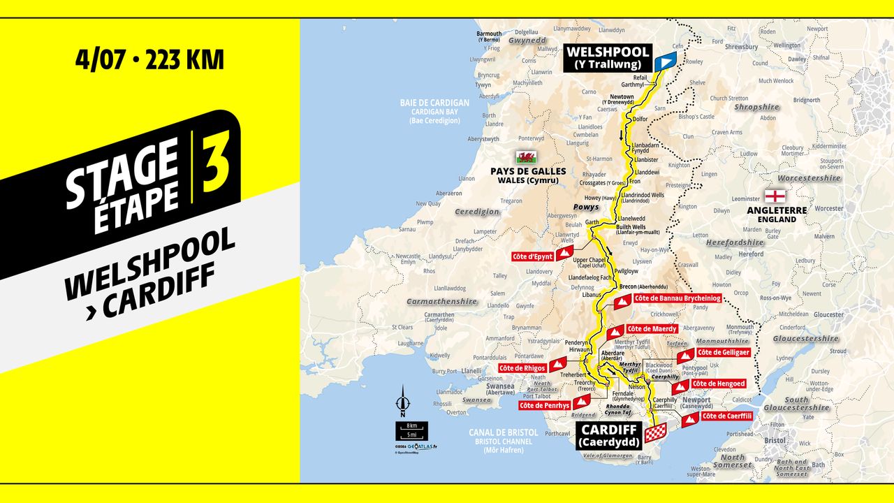 Stage 3 map for 2027 Tour de France