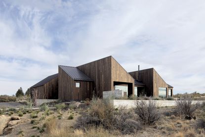 exterior of an architectural and modern home in the desert