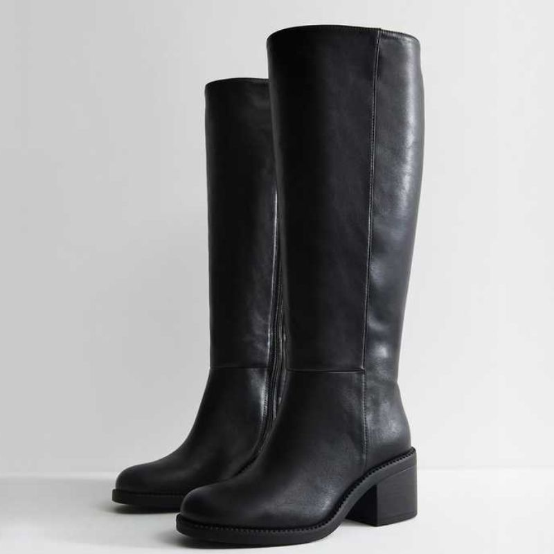 New Look, black knee high boots