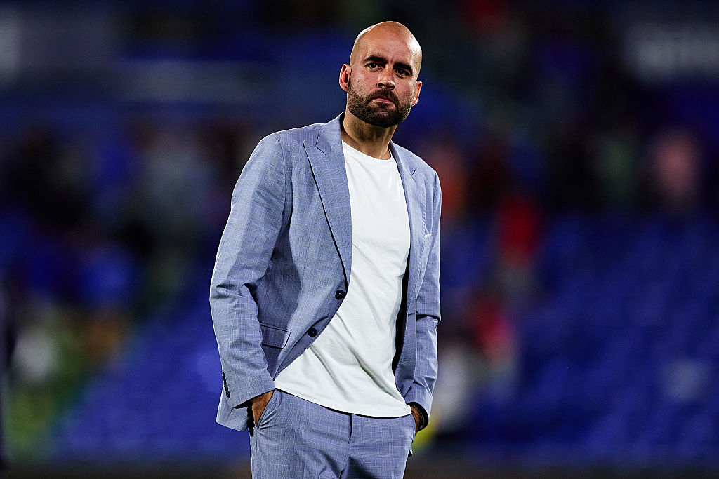 Manager Claudio Giraldez of RC Celta de Vigo looks on after qualifying for the Europa League following the LaLiga match between Getafe CF and RC Celta de Vigo at Coliseum Alfonso Perez on May 24, 2025 in Getafe, Spain.