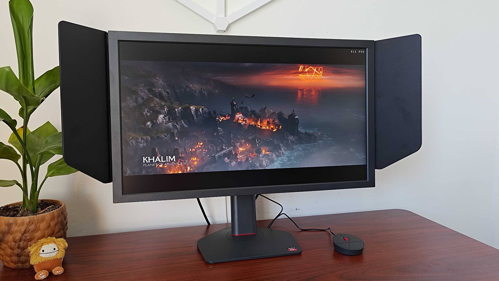 مانیتور BENQ ZOWIE XL2586X+ با DOOM: Cutscene Cutscene Age Dark Ages نمایش داده می شود.