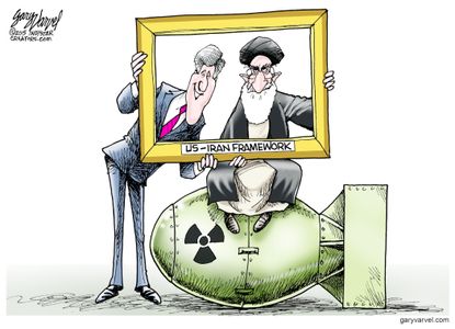Political cartoon World Kerry Iran nuclear deal