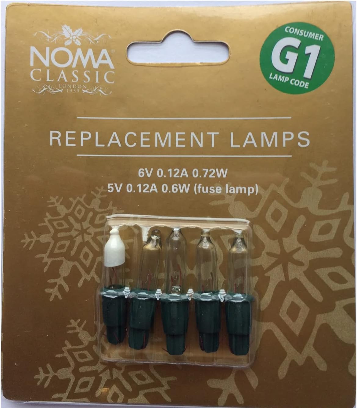 Leisuregrow 6v Clear Replacement Lamps for Noma Classic Range (pack of 5)