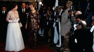 Queen Elizabeth II and Nancy Reagan