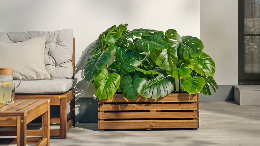 IKEA stjaernanis-flower-box-outdoor-acacia