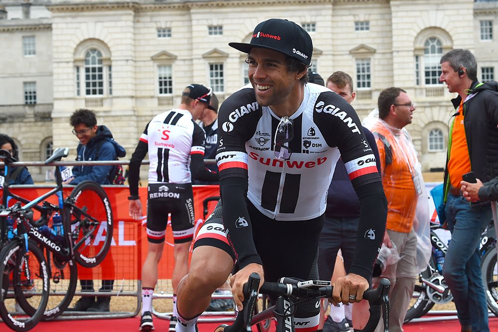 Michael Matthews (Sunweb) at the start of Prudential RideLondon-Surrey Classic