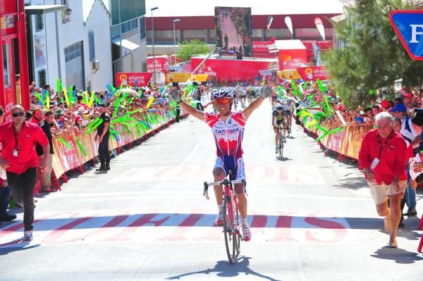 Joaquim Rodriguez (Katusha) gets the win at Valdepe&ntilde;as de Ja&eacute;n.