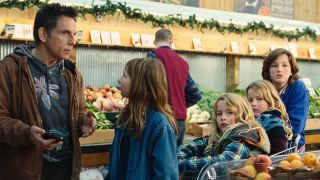 Ben Stiller with Kicklighter boys in a grocery store in Nutcrackers