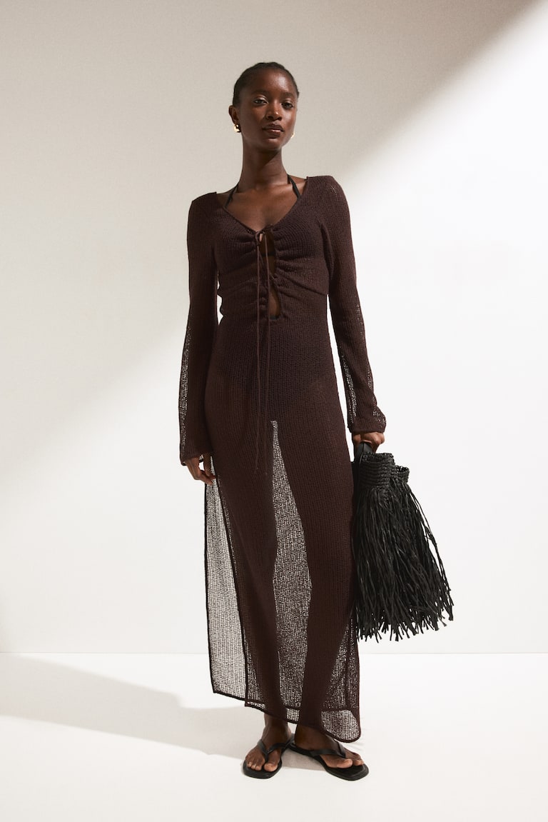 Loose-Knit Beach Dress