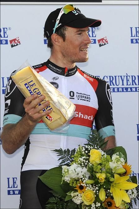 Gregory Rast (RadioShack - Leopard) on the podium