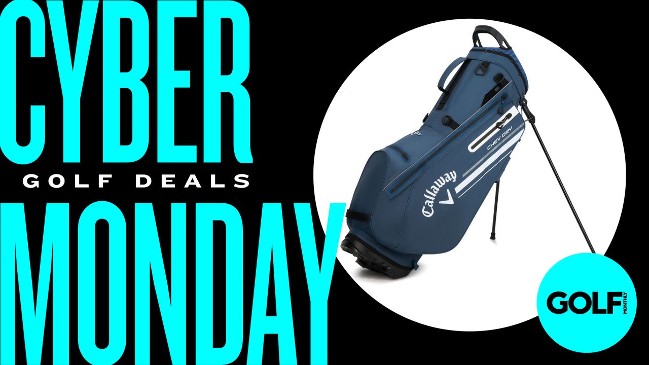 A Cyber Monday logo with a Callaway Golf Bag in the circle