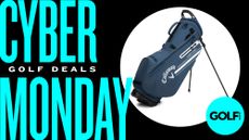 A Cyber Monday logo with a Callaway Golf Bag in the circle