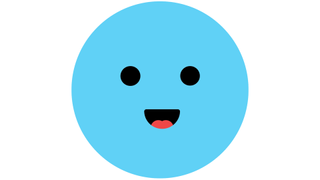 El logo del bot de Discord MEE6 que es una cara sonriente en azul