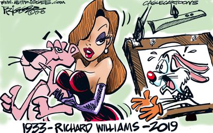 Editorial Cartoon RIP Richard Williams Jessica Rabbit Pink Panther