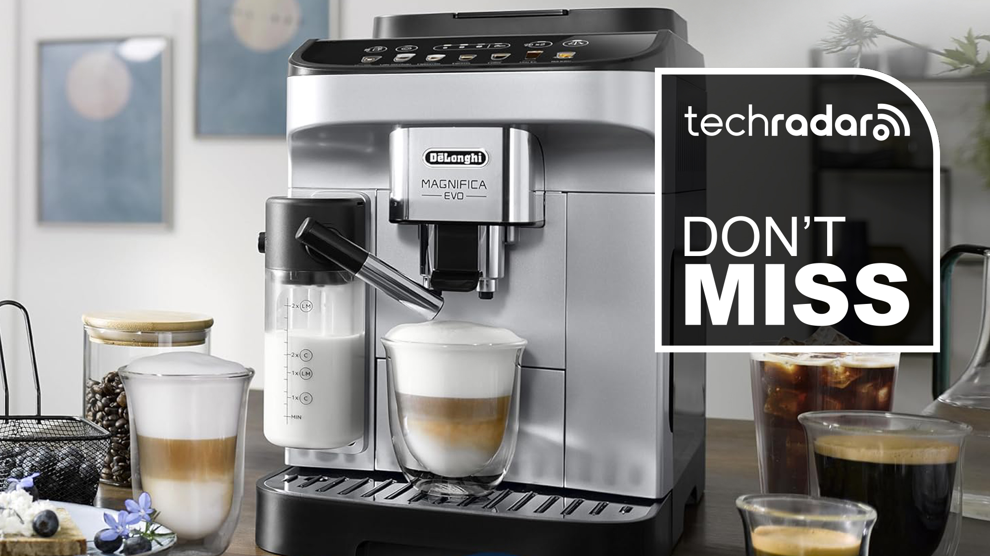 De'Longhi Magnifica coffee machine on kitchen counter