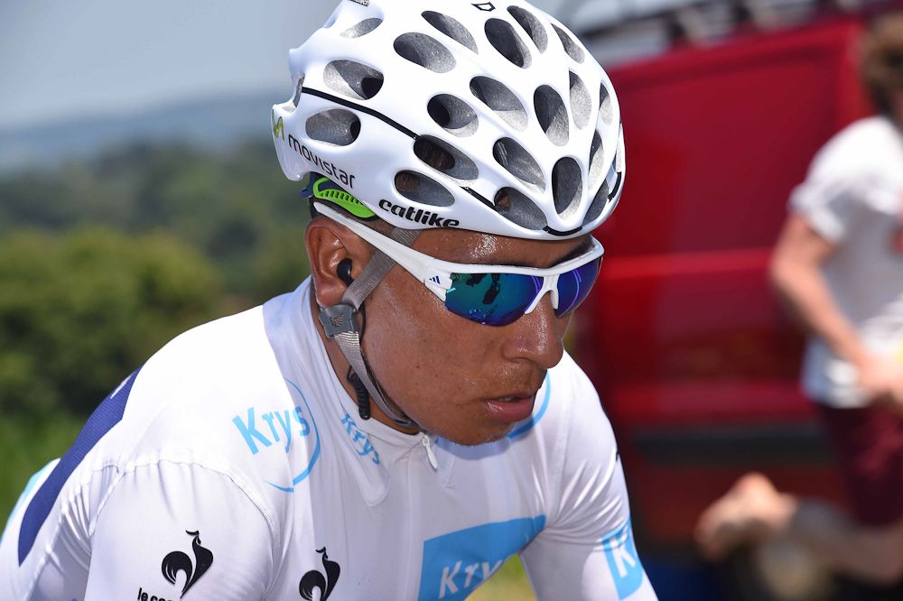 Nairo Quintana finished third on the stage 10.