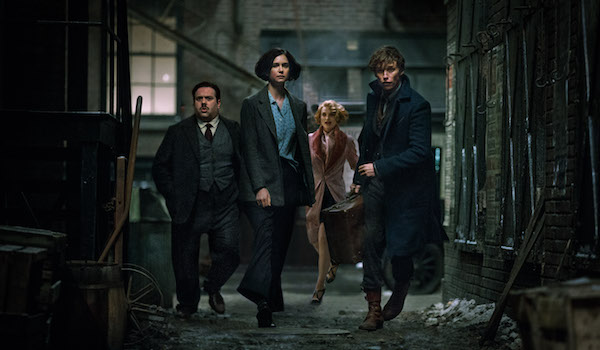 Jacob, Tina, Queenie and Newt