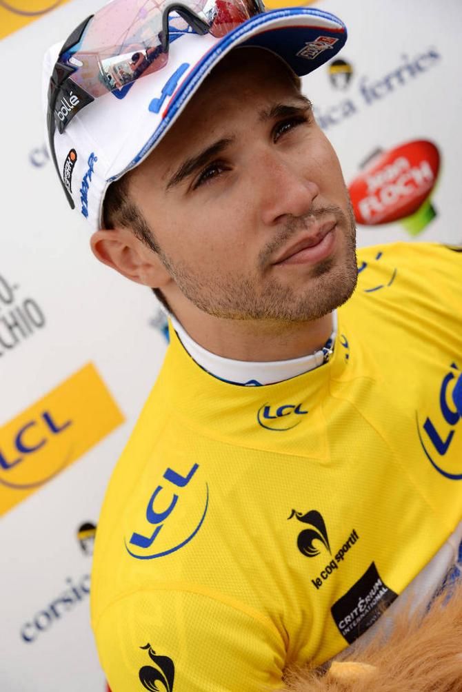 Nacer Bouhanni (FDJ) answers questions from the press